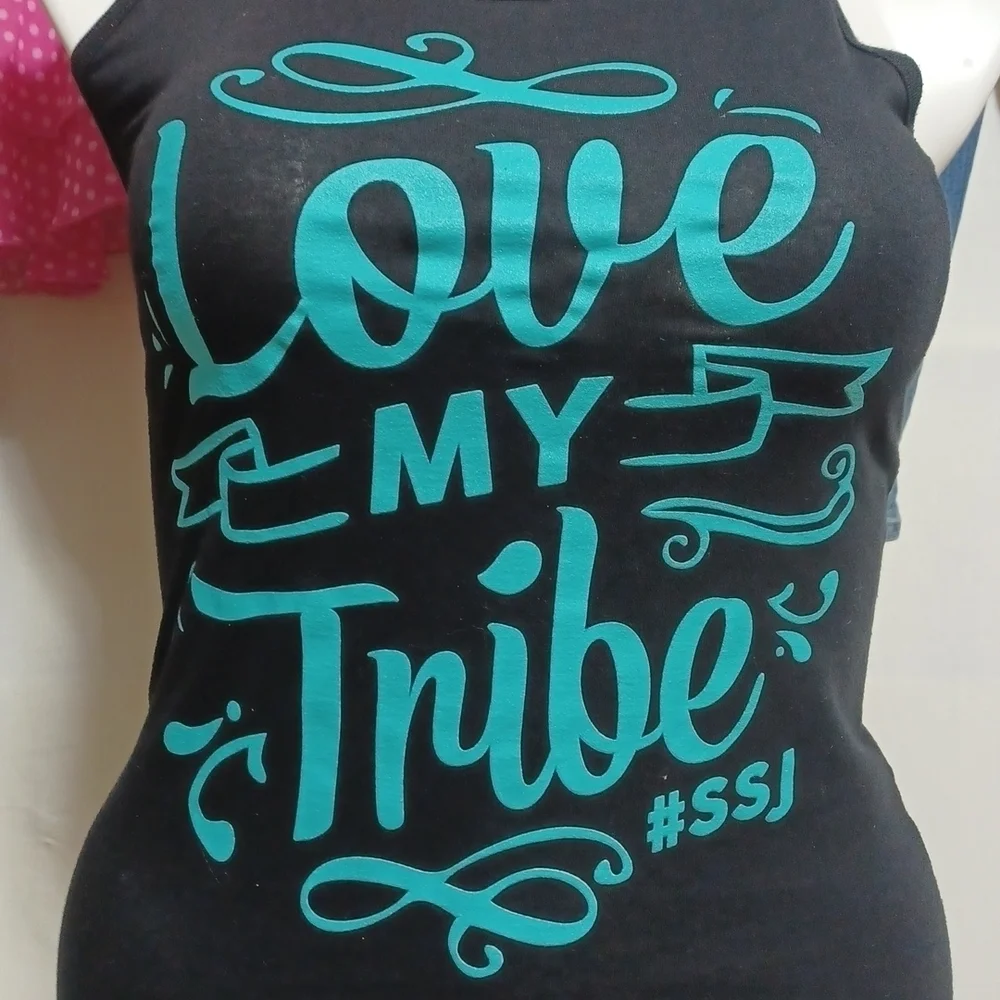 Womens t-shirt in size s p ch in a beautiful black polyester and cotton - Picture 2 of 6